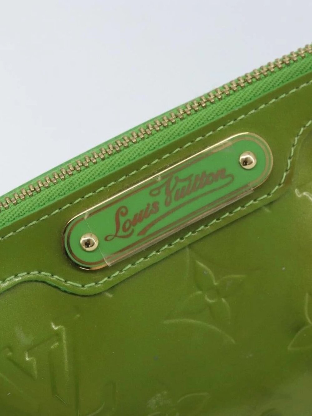 LOUIS VUITTON Monogram Vernis Trousse cosmetics Pouch Green M93649 Auth bs33617 - Picture 8 of 15